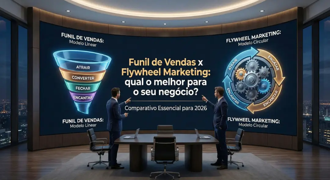 Imagem de capa do artigo: Funil de Vendas x Flywheel Marketing: qual o melhor para o seu negócio?