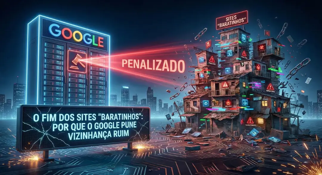 Imagem de capa do artigo: O Fim dos Sites "Baratinhos": Por que o Google pune vizinhança ruim